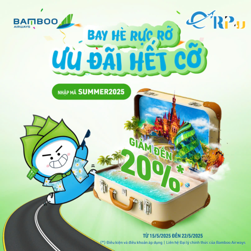 Nhận ưu đãi giảm giá vé siêu hấp dẫn cùng Bamboo Airways Nhận ưu đãi giảm giá vé siêu hấp dẫn cùng Bamboo Airways