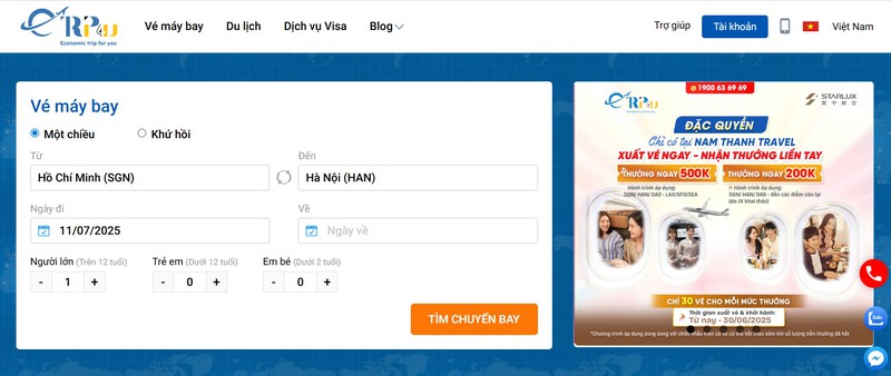 Hướng dẫn mua v&eacute; m&aacute;y bay tại Vnbuy&nbsp;