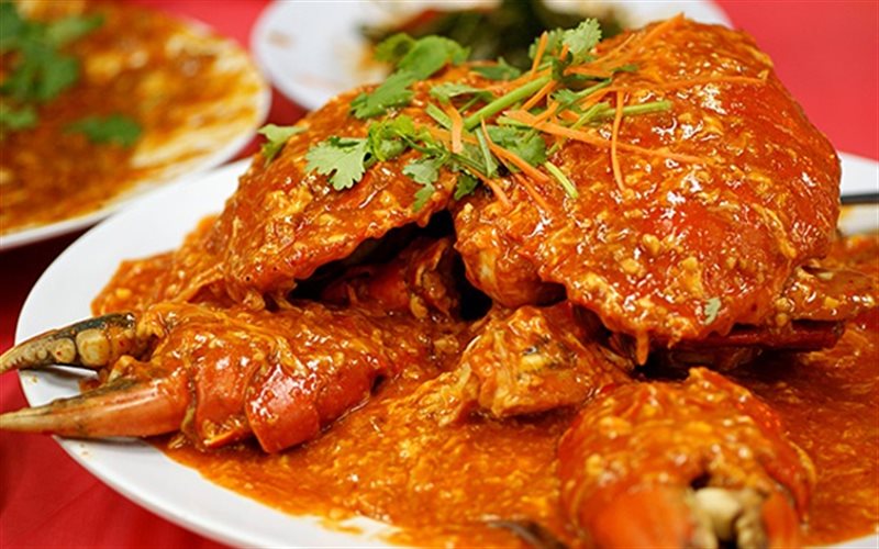 Món cua sốt đặc trưng của Singapore Món cua sốt đặc trưng của Singapore