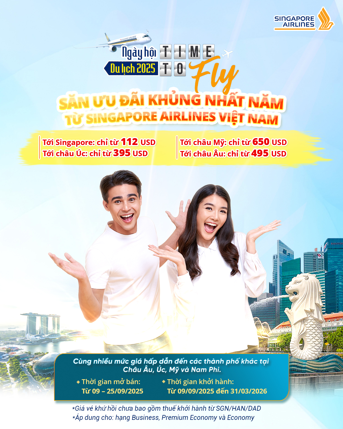 Ngày hội du lịch 2025 – Time To Fly cùng Singapore Airlines Ngày hội du lịch 2025 – Time To Fly cùng Singapore Airlines
