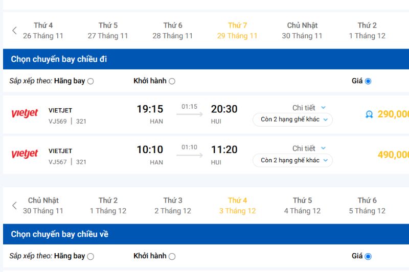 Giá vé máy bay Hà Nội Huế khứ hồi Vietjet Air Giá vé máy bay Hà Nội Huế khứ hồi Vietjet Air