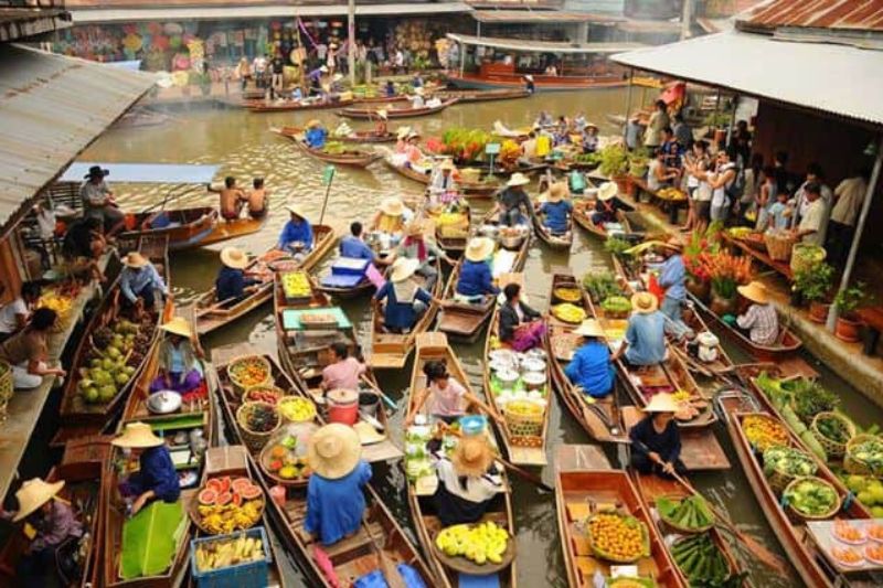 Chợ nổi trên sông Thái Lan Chợ nổi trên sông Thái Lan