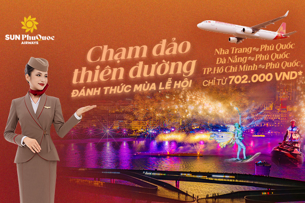 Chạm đảo thiên đường - Tận hưởng mùa lễ hội rực rỡ tại Phú Quốc cùng Sun Phuquoc Airways Chạm đảo thiên đường - Tận hưởng mùa lễ hội rực rỡ tại Phú Quốc cùng Sun Phuquoc Airways