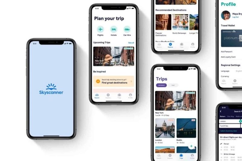 Đặt vé máy bay tại app Skyscanner Đặt vé máy bay tại app Skyscanner