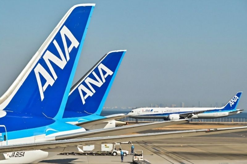 All Nippon Airways l&agrave; một trong những h&atilde;ng h&agrave;ng kh&ocirc;ng khai th&aacute;c chặng bay đi Tokyo