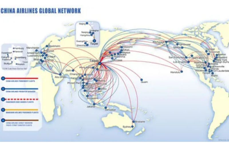 Mạng lưới đường bay của China Airlines Mạng lưới đường bay của China Airlines