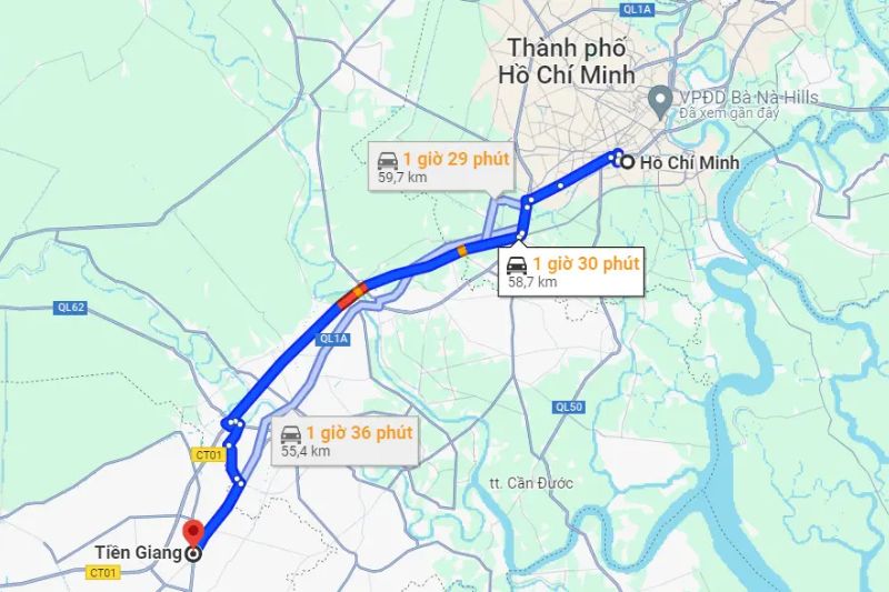 Tiền giang cách Sài Gòn bao nhiêu km? Tiền giang cách Sài Gòn bao nhiêu km?