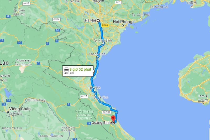Quảng B&igrave;nh c&aacute;ch H&agrave; Nội bao nhi&ecirc;u Km?