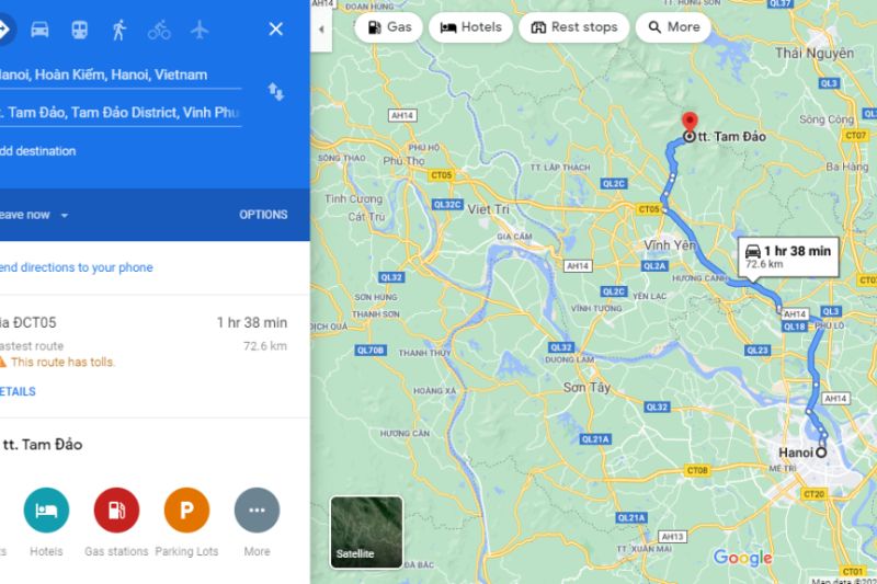 Tam Đảo cách Hà Nội chỉ khoảng 75-85 km Tam Đảo cách Hà Nội chỉ khoảng 75-85 km