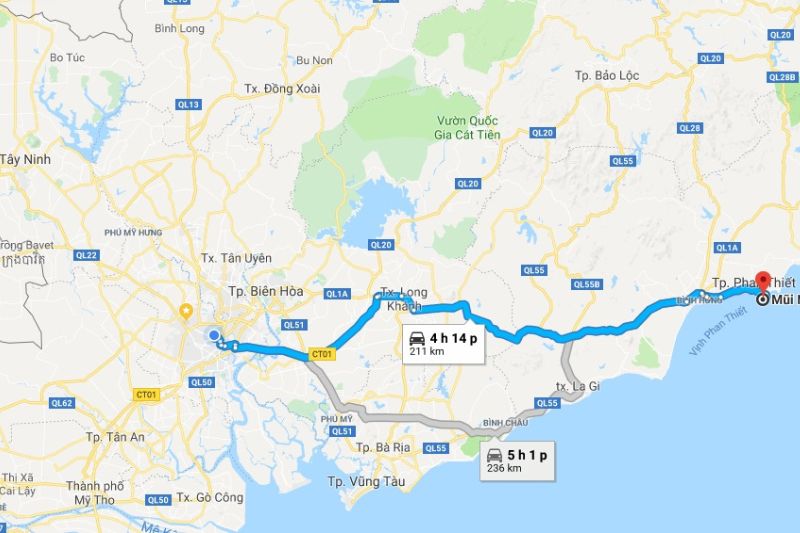Phan Thiết nằm cách trung tâm TP.HCM khoảng 180 – 210 km Phan Thiết nằm cách trung tâm TP.HCM khoảng 180 – 210 km