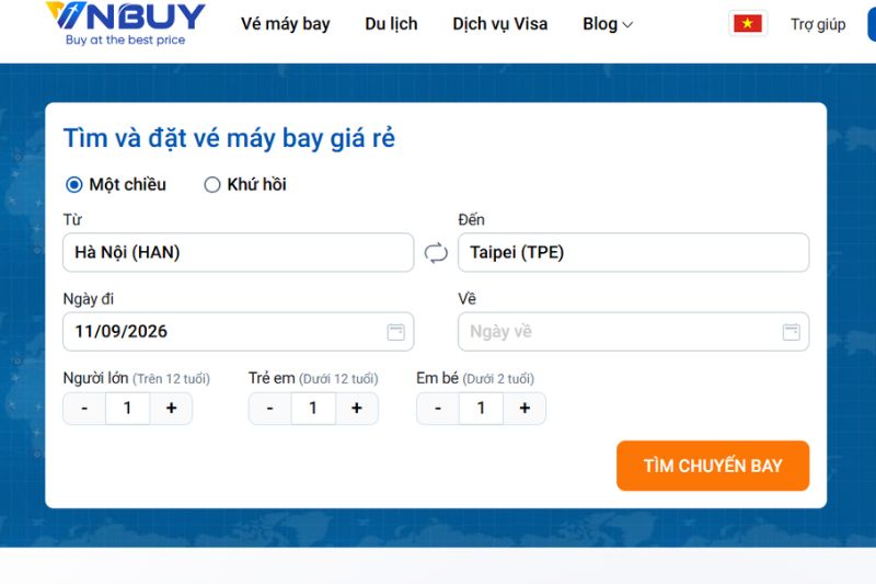 Vé máy bay đi Đài Loan giá tốt nhất tại Vnbuy.vn Vé máy bay đi Đài Loan giá tốt nhất tại Vnbuy.vn
